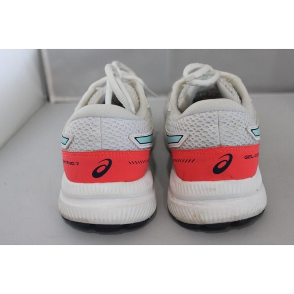 ASICS GEL CONTEND 7 White Blue Walking/Running Sneakers #1012A911 Womens Sz 6 - Picture 5 of 10